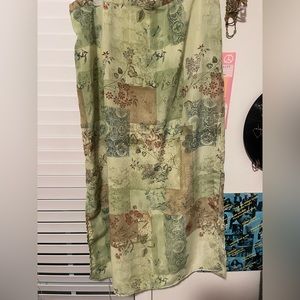 Green hippie long skirt!